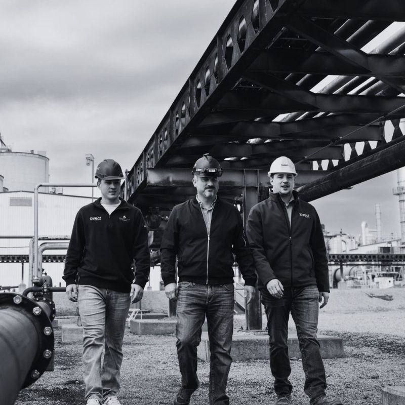 Direct Companies staff walking through ethanol job site