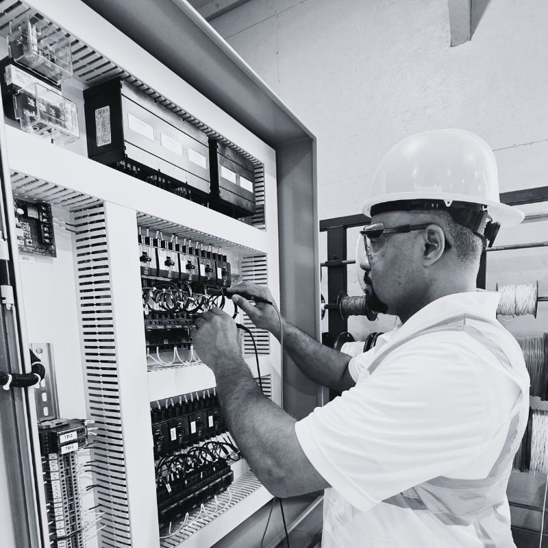 industrial electrical panel installation